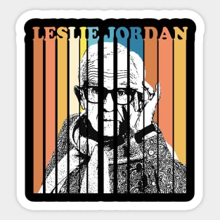 Leslie Jordan Retro Art Sticker